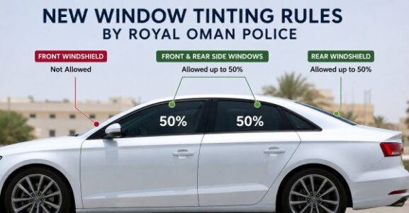 New ROP Regulation Permits 50% Vehicle Window Tinting: Key Insights for Vehicle Owners and Businesses in Oman